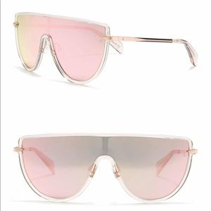 Rag & Bone Jupiter-Shield Nude/Rose-Gold Sunnies